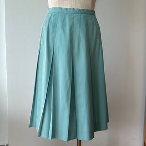 Robin Egg Blue vintage high waisted pleated skirt